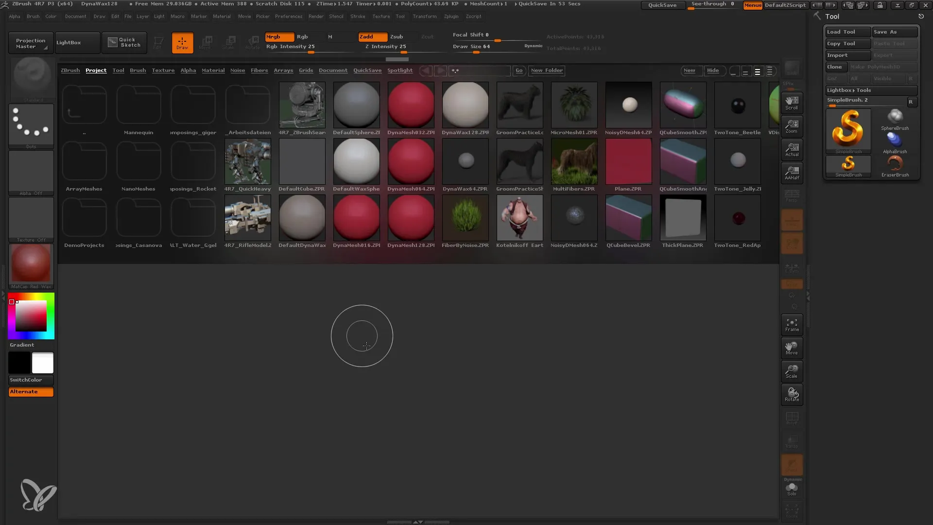 Übersicht über wichtige Brushes in ZBrush für Einsteiger