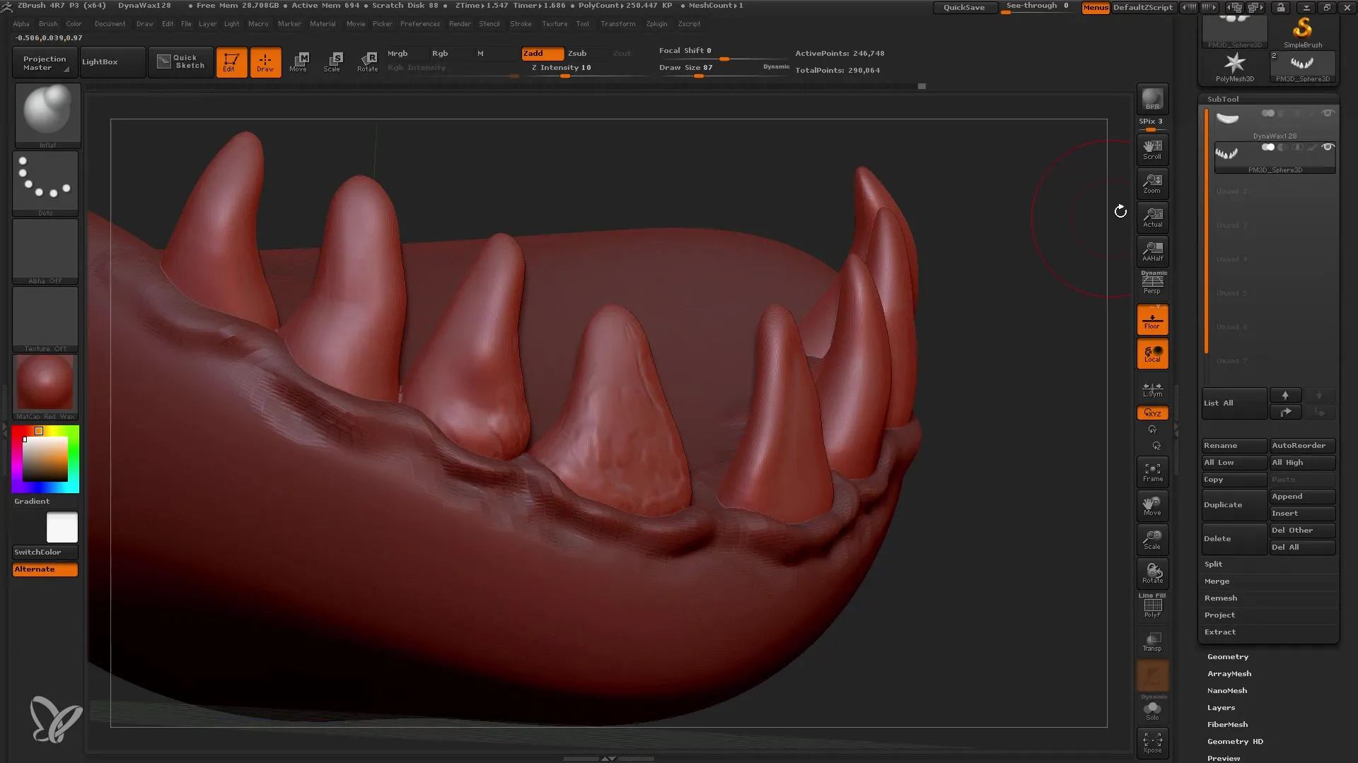 Pregled pomembnih čopičev v programu ZBrush za začetnike