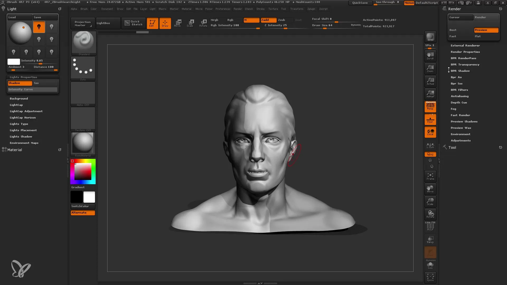 Skuteczne oświetlenie w ZBrush: Twój przewodnik