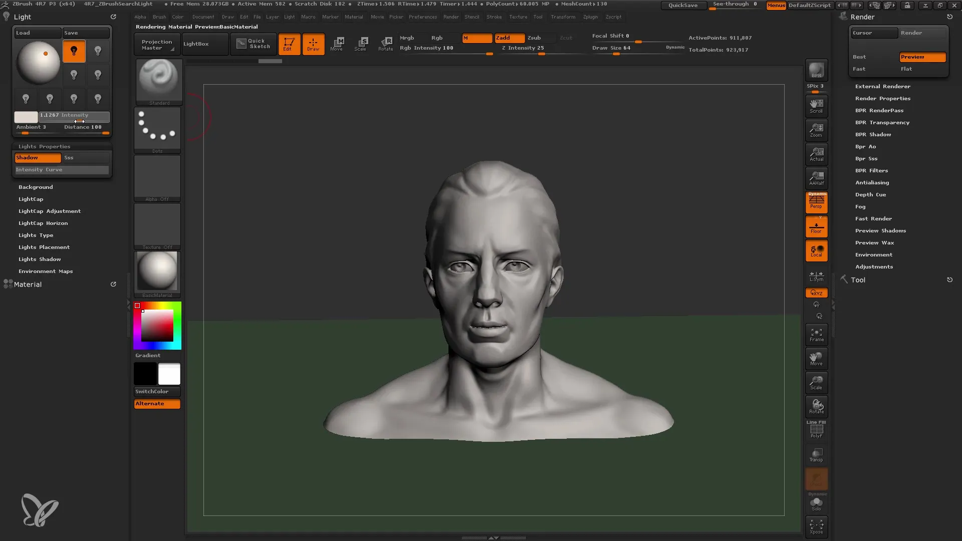 Skuteczne oświetlenie w ZBrush: Twój przewodnik