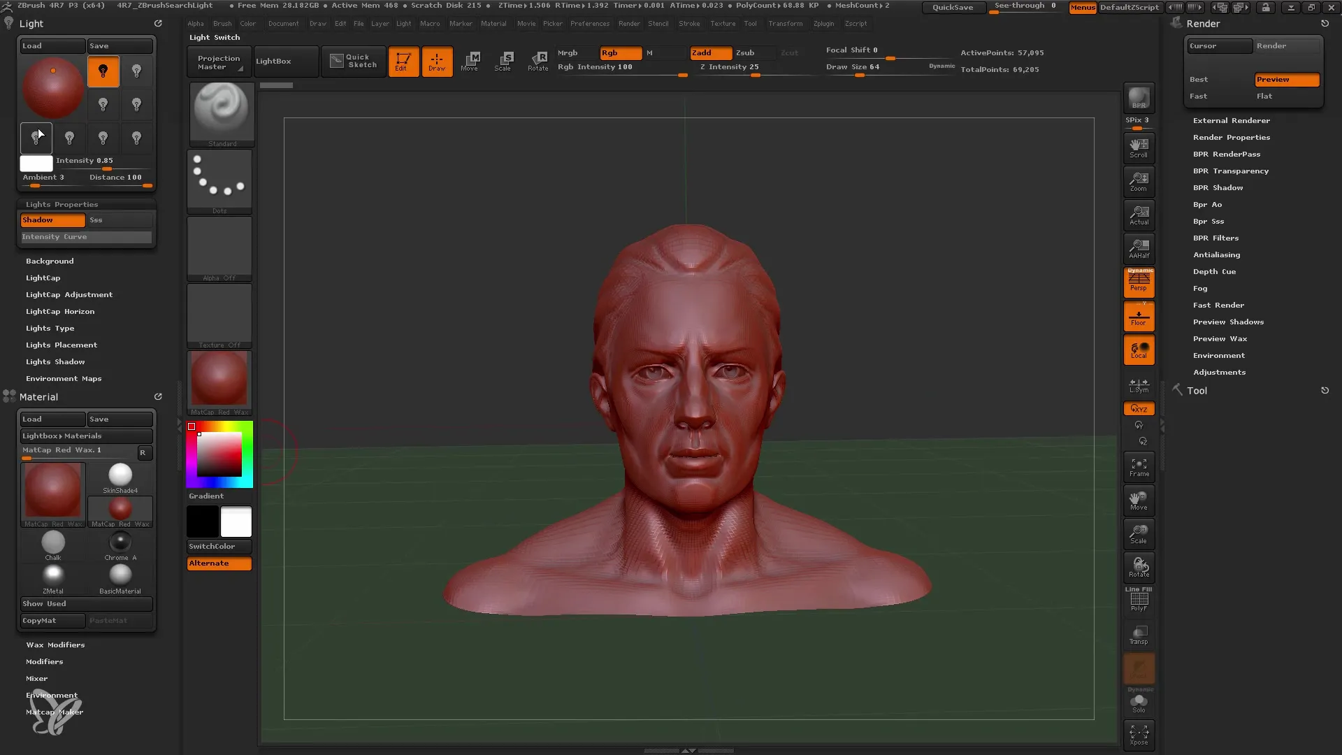 Effektive Ausleuchtung in ZBrush: Dein Leitfaden