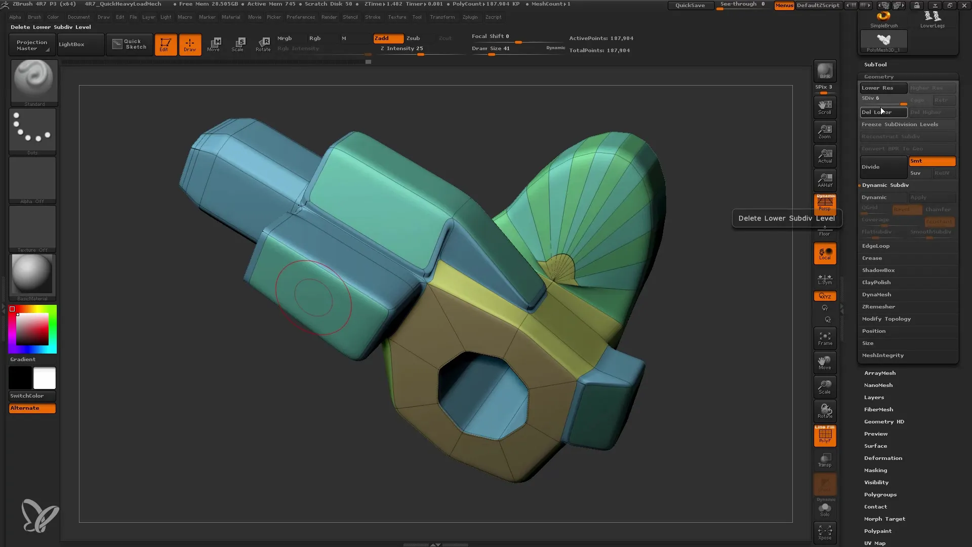 ZModeler di ZBrush: Memulai Low-Poly-Modelling