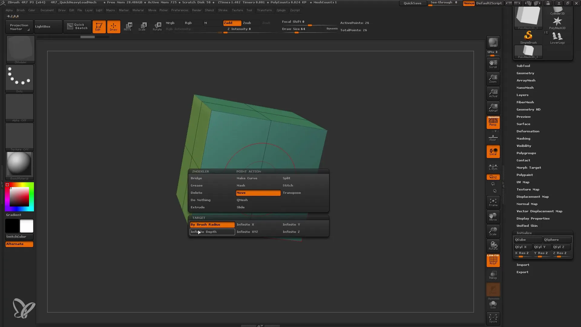 ZModeler in ZBrush: Der Einstieg ins Low-Poly-Modelling