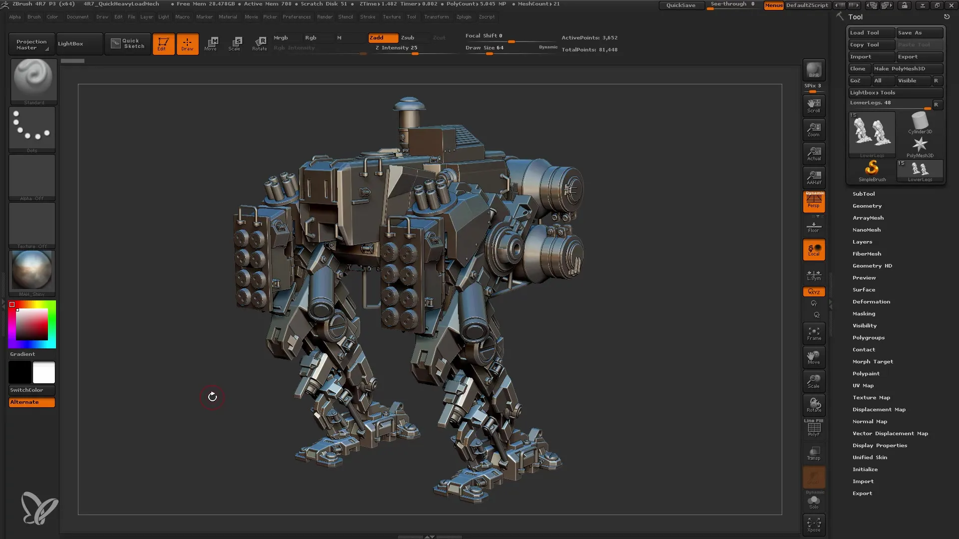 ZModeler di ZBrush: Memulai Modelling Low-Poly