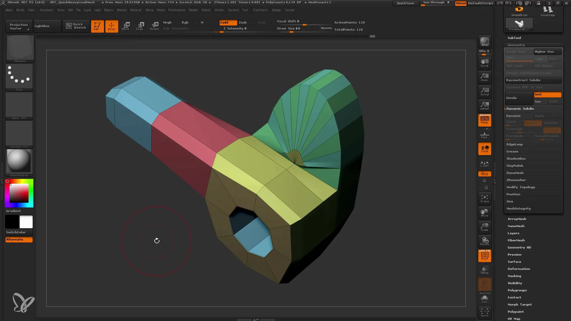 ZModeler in ZBrush: Začetek z nizkopoligonskim modeliranjem