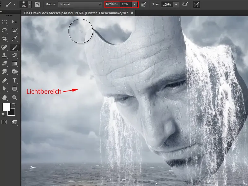 Photoshop composing - The oracle of the sea - Part 11: Image look and highlights + shadows