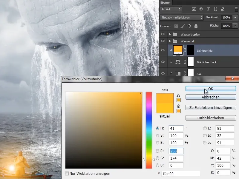 Photoshop composing - The oracle of the sea - Part 11: Image look and highlights + shadows