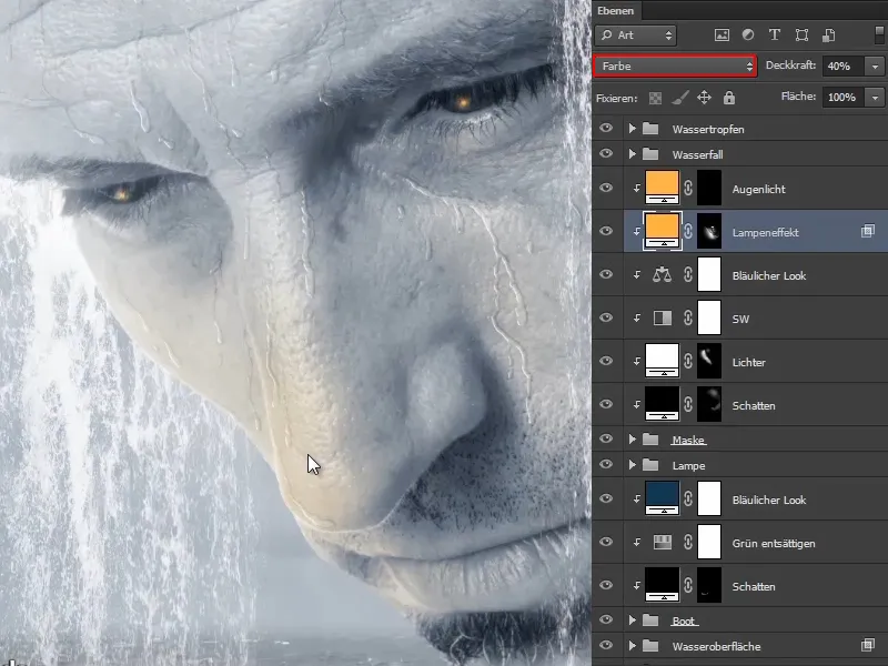 Photoshop composing - The oracle of the sea - Part 11: Image look and highlights + shadows