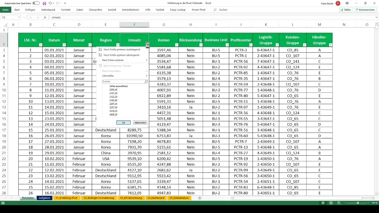 Create and analyze effective pivot tables in Excel