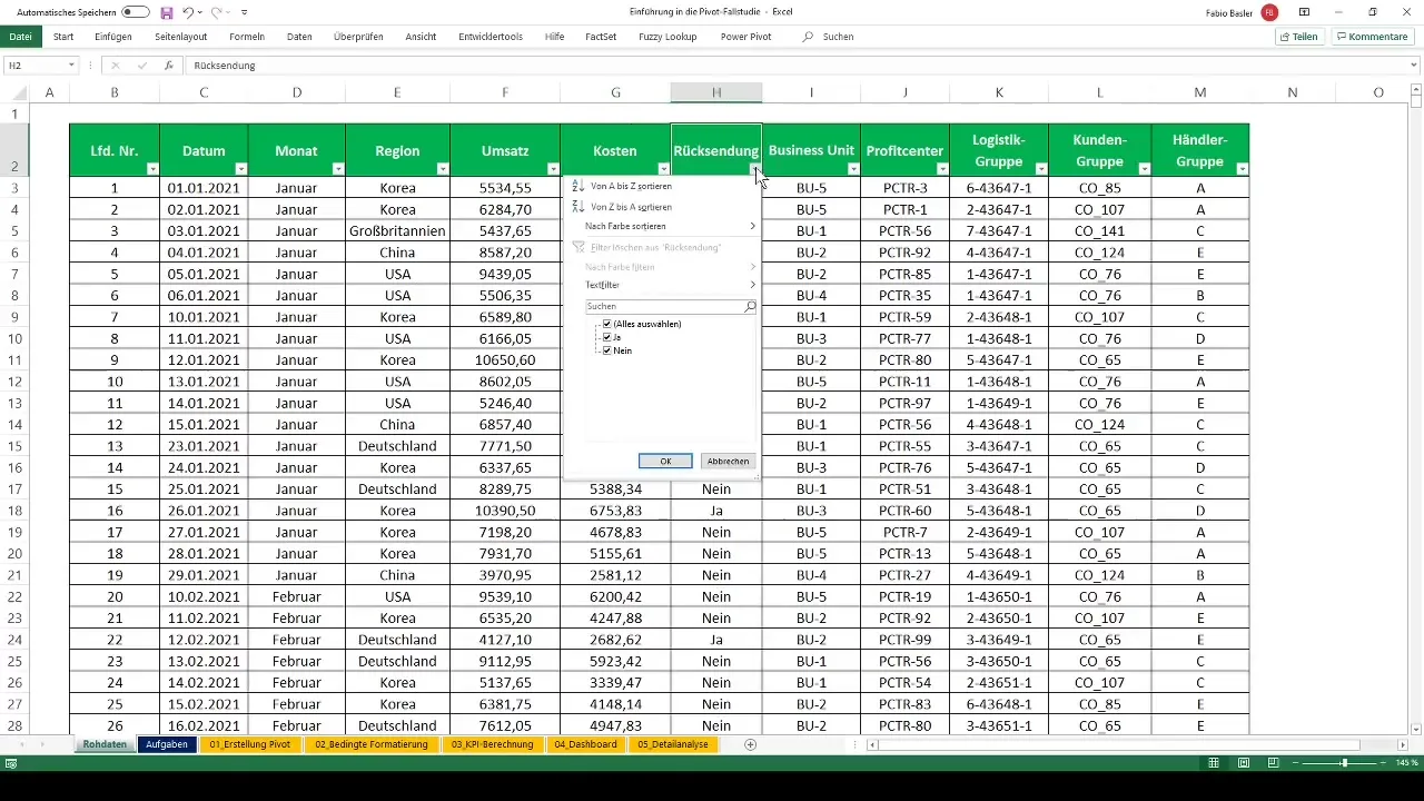 Membuat dan menganalisis tabel Pivot yang efektif di Excel