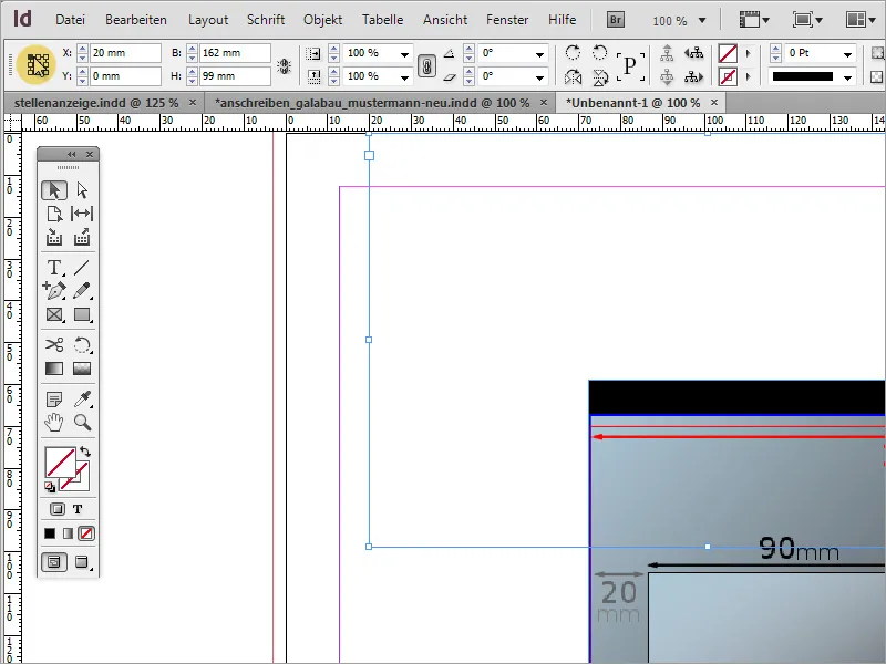 Designe brevpapir i klassisk/moderne og lekent stil i Adobe InDesign.