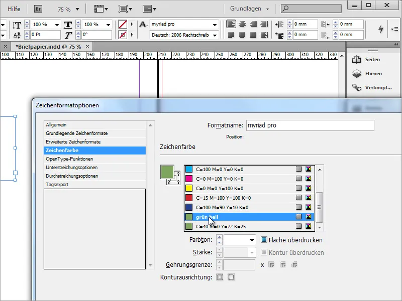 Design brevpapir i klassisk/moderne og lekent i Adobe InDesign.