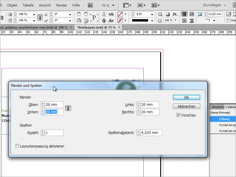 Sukurti klasikinį/modernų ir žaismingą laiško popieriaus dizainą „Adobe InDesign“ programa.