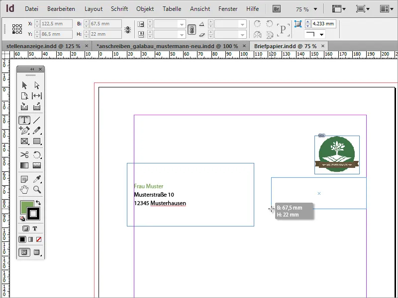 Créez des papiers à lettres classiques/modernes et ludiques dans Adobe InDesign.