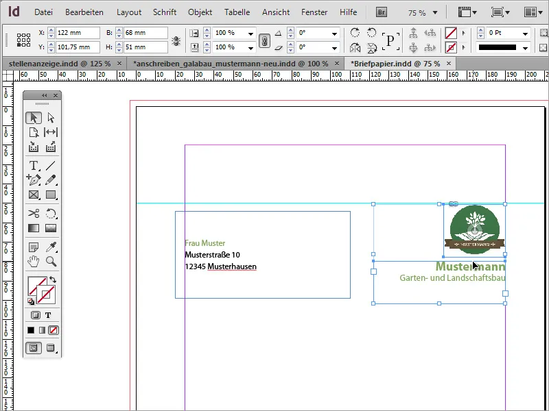 Zaprojektuj papier firmowy w stylu klasycznym/nowoczesnym i z przedstawieniem w programie Adobe InDesign.