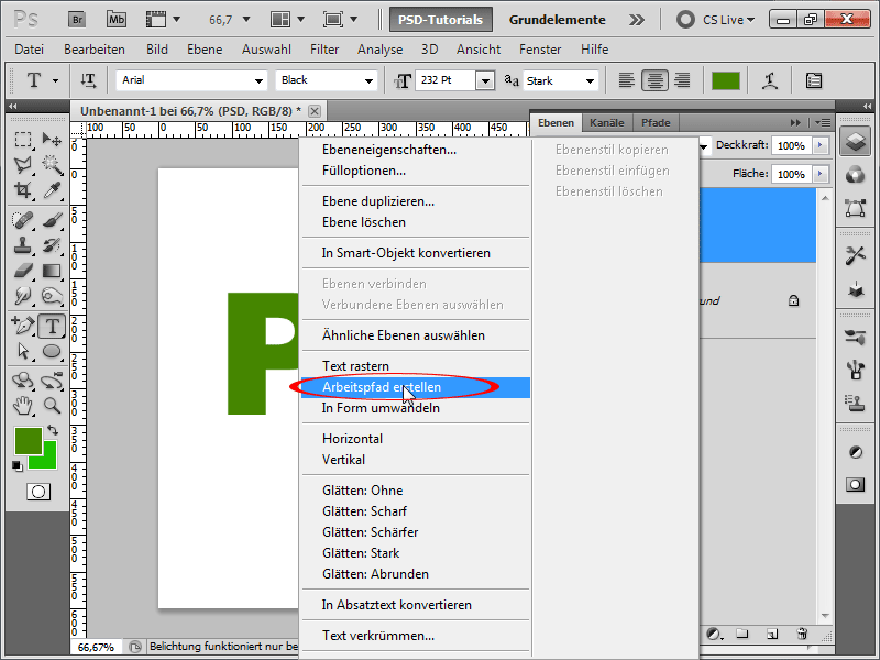 Testo erboso con pochi clic - 2 varianti