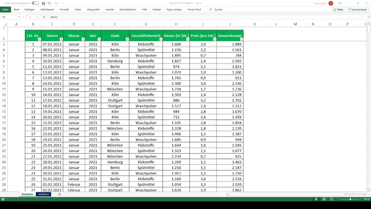 Membuat dan menganalisis tabel pivot di Excel