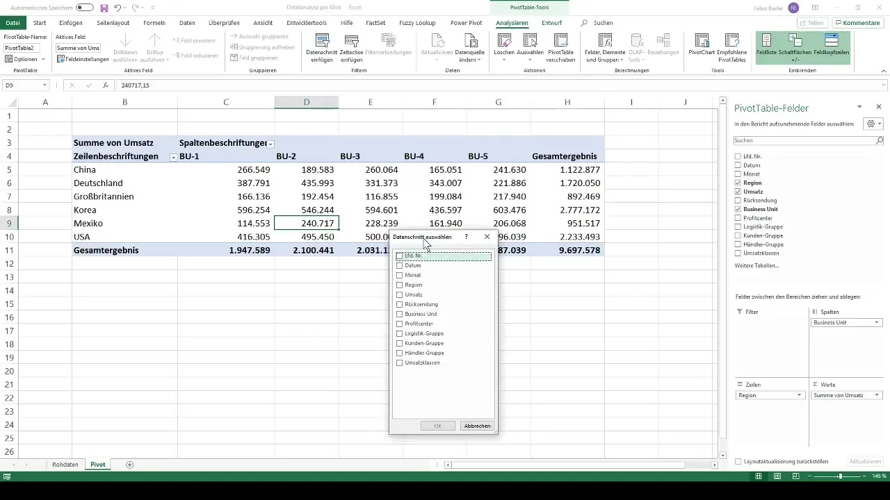 Análise detalhada no Excel Otimizar tabelas dinâmicas