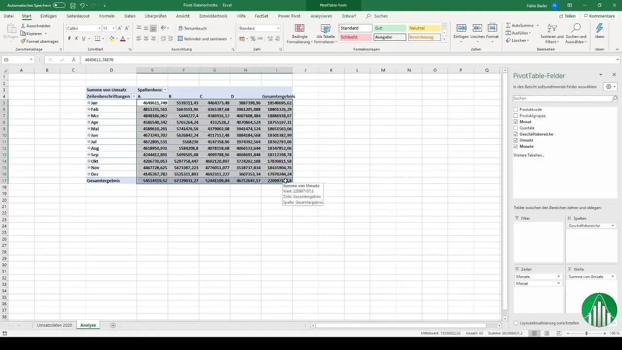 Utilização eficaz de cortes de dados em tabelas dinâmicas Excel