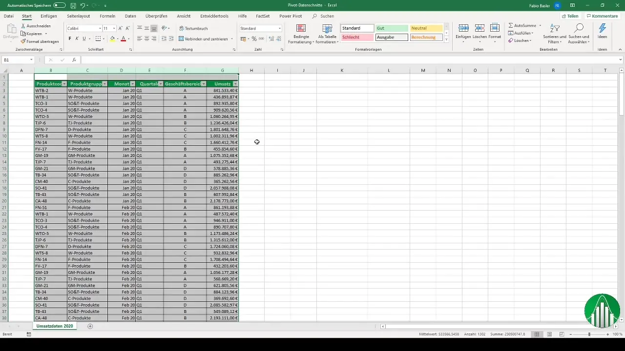 Utilização eficaz de cortes de dados em tabelas dinâmicas Excel