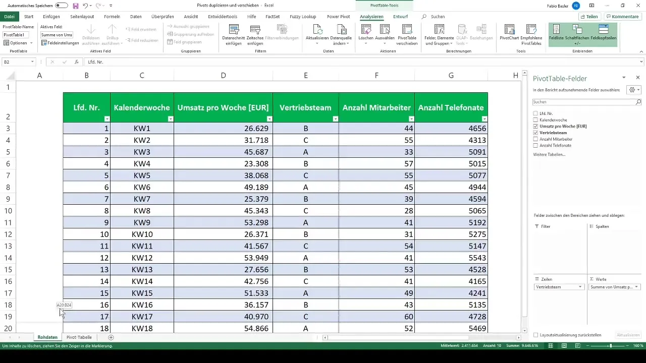 Gestão eficaz de tabelas dinâmicas no Excel