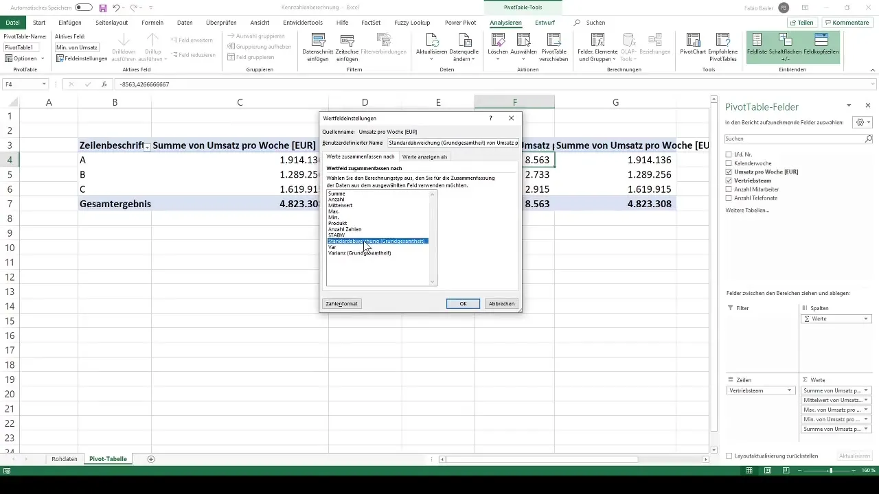 Perhitungan indikator yang efektif dalam tabel pivot Excel