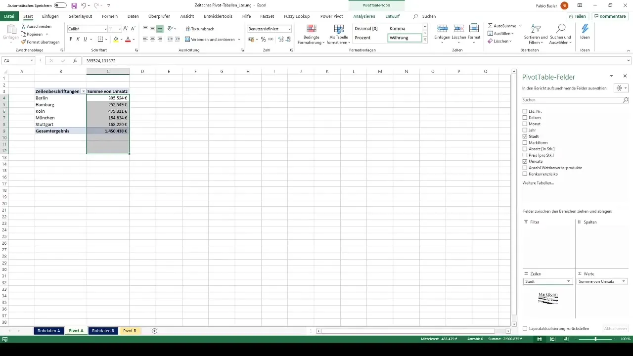 Integrer tidslinjen i pivot-tabeller og analysere