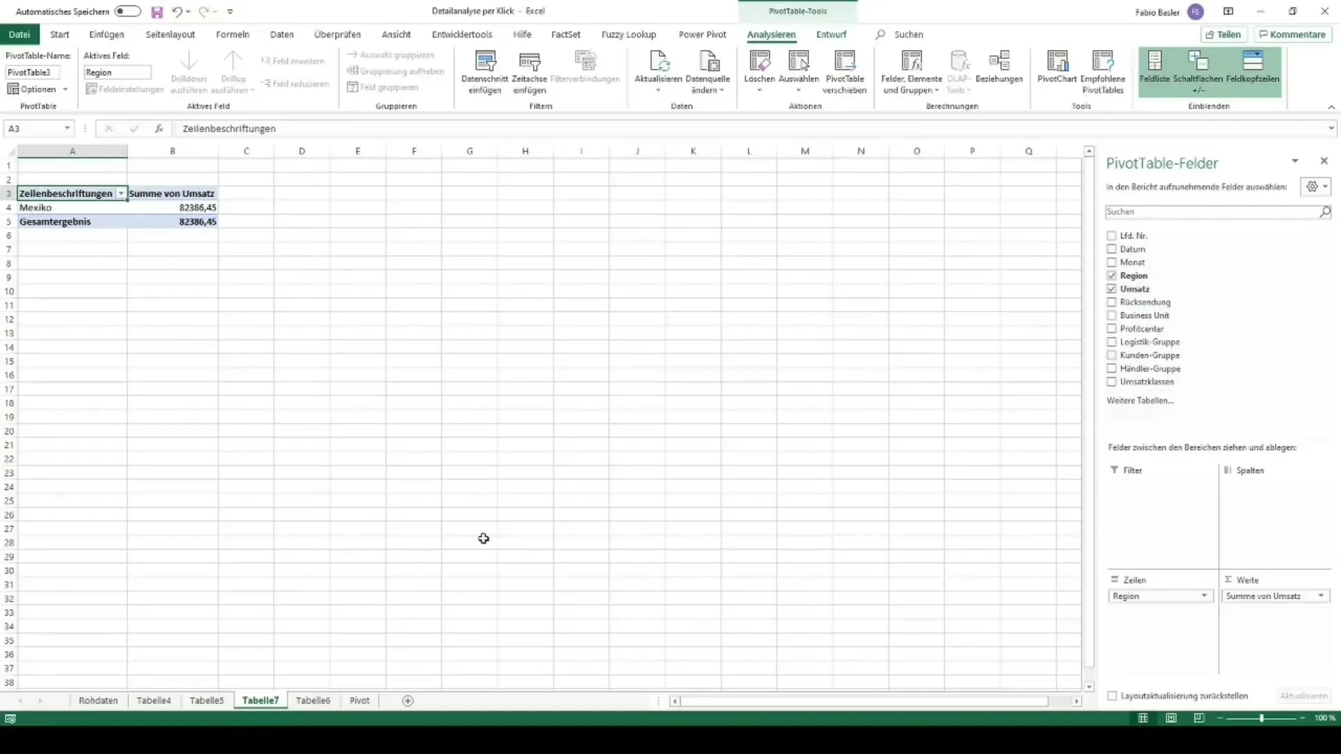 Bruk pivottabeller effektivt i Excel