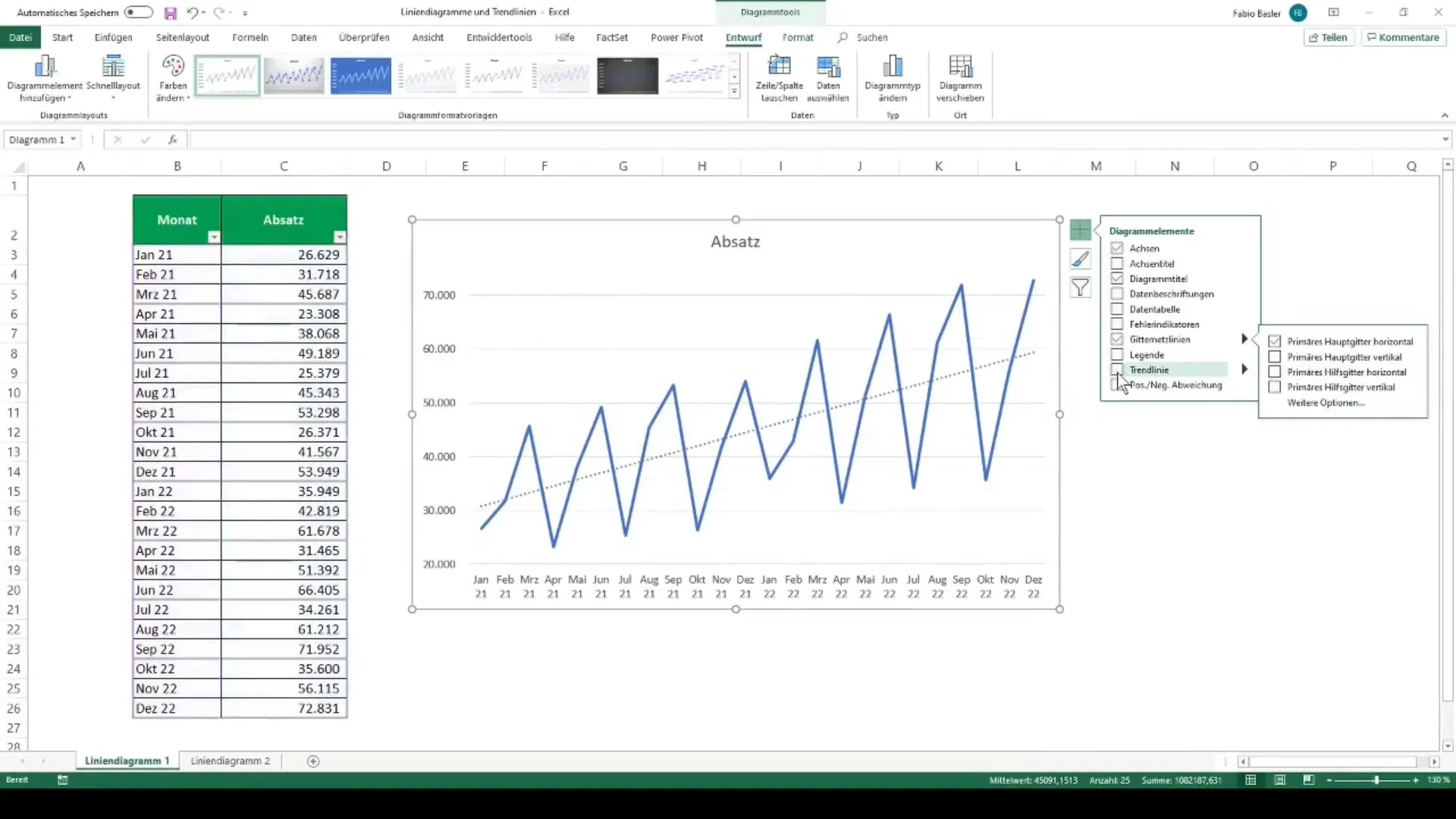 Membuat diagram di Excel: Panduan langkah demi langkah Anda