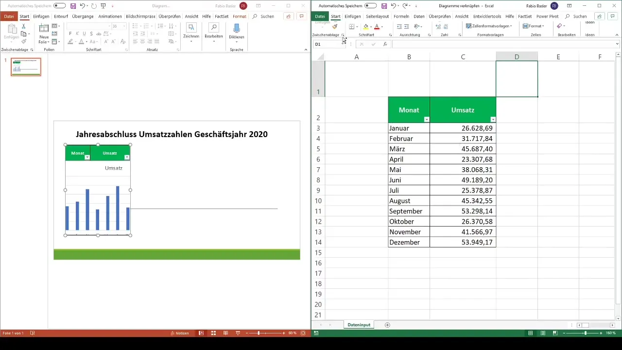 Sådan forbinder du Excel-diagrammer dynamisk med PowerPoint og Word