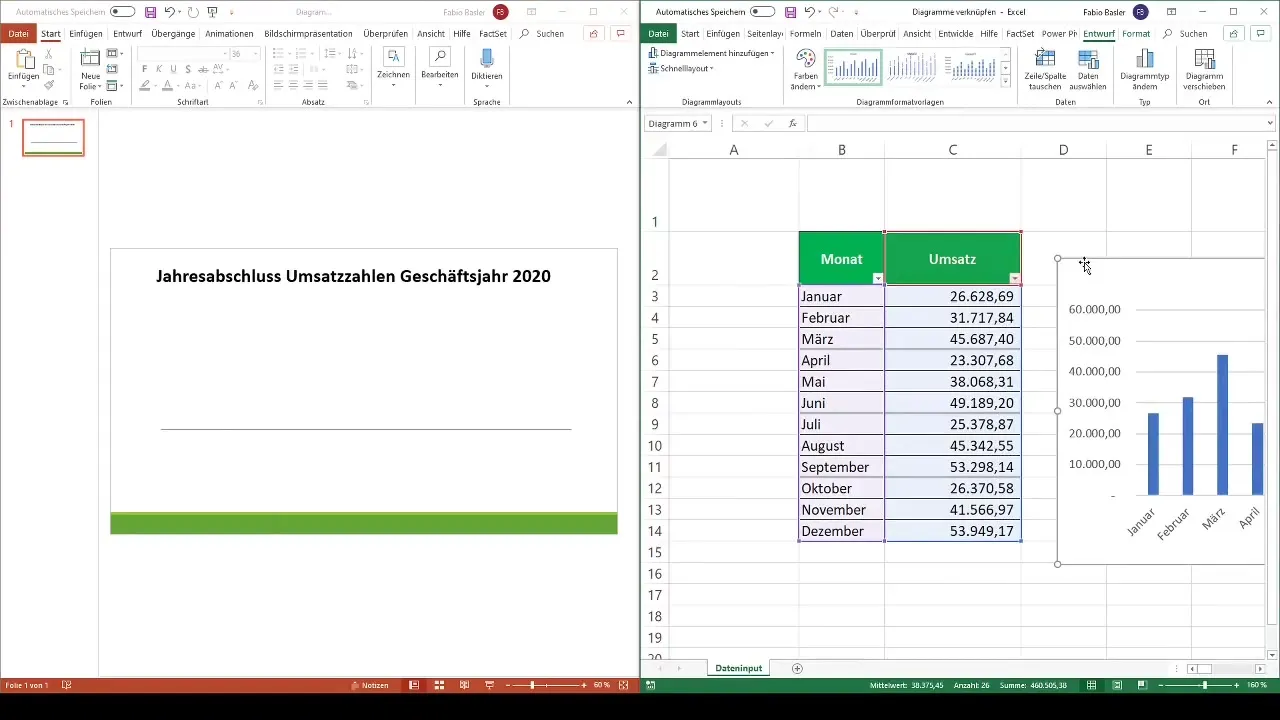 Kā dinamiski sasaistīt Excel diagrammas ar PowerPoint un Word