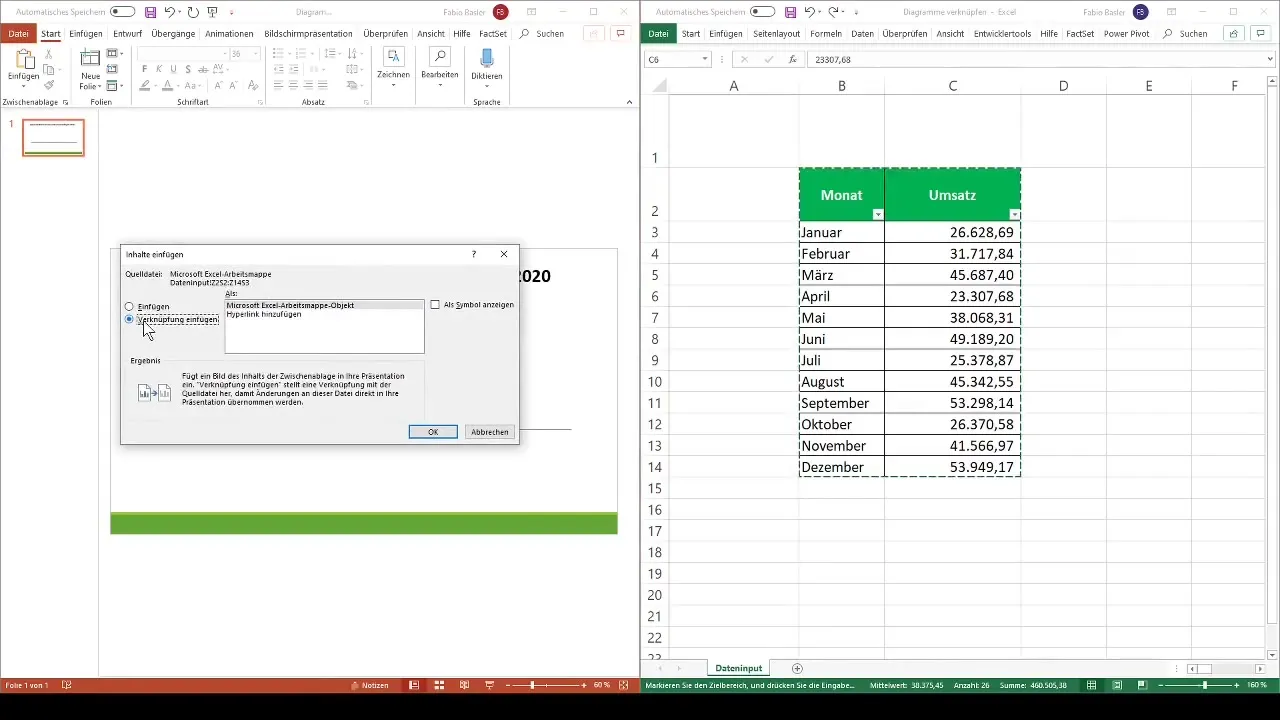 Begini kamu menghubungkan diagram Excel dengan PowerPoint dan Word secara dinamis