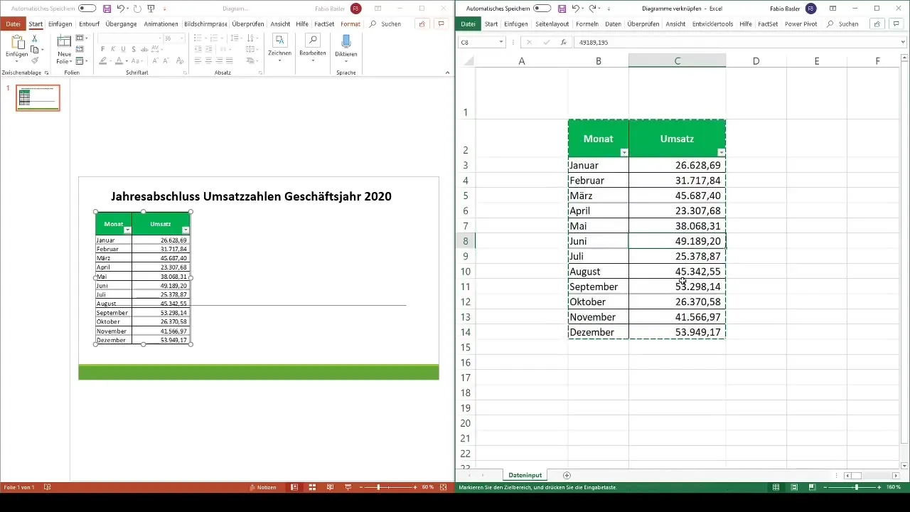 Sådan forbinder du Excel-diagrammer dynamisk med PowerPoint og Word