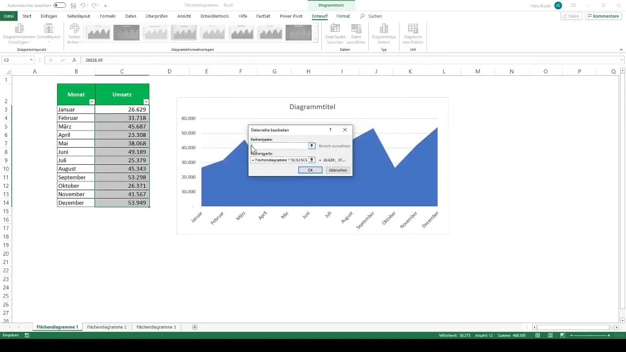 Viegli izveidojiet apgabala diagrammas programmā Excel