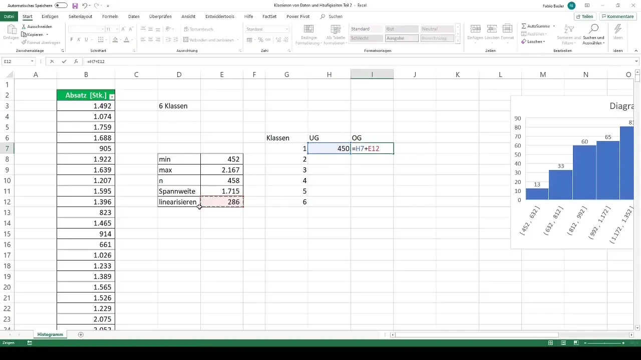 Membuat dan menganalisis histogram dalam Excel