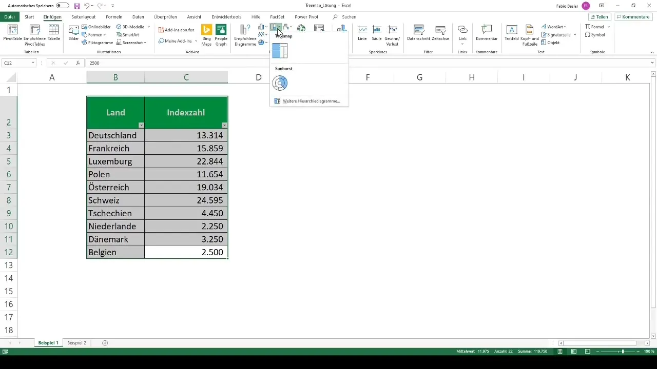 Crear un treemap en Excel y visualizar datos