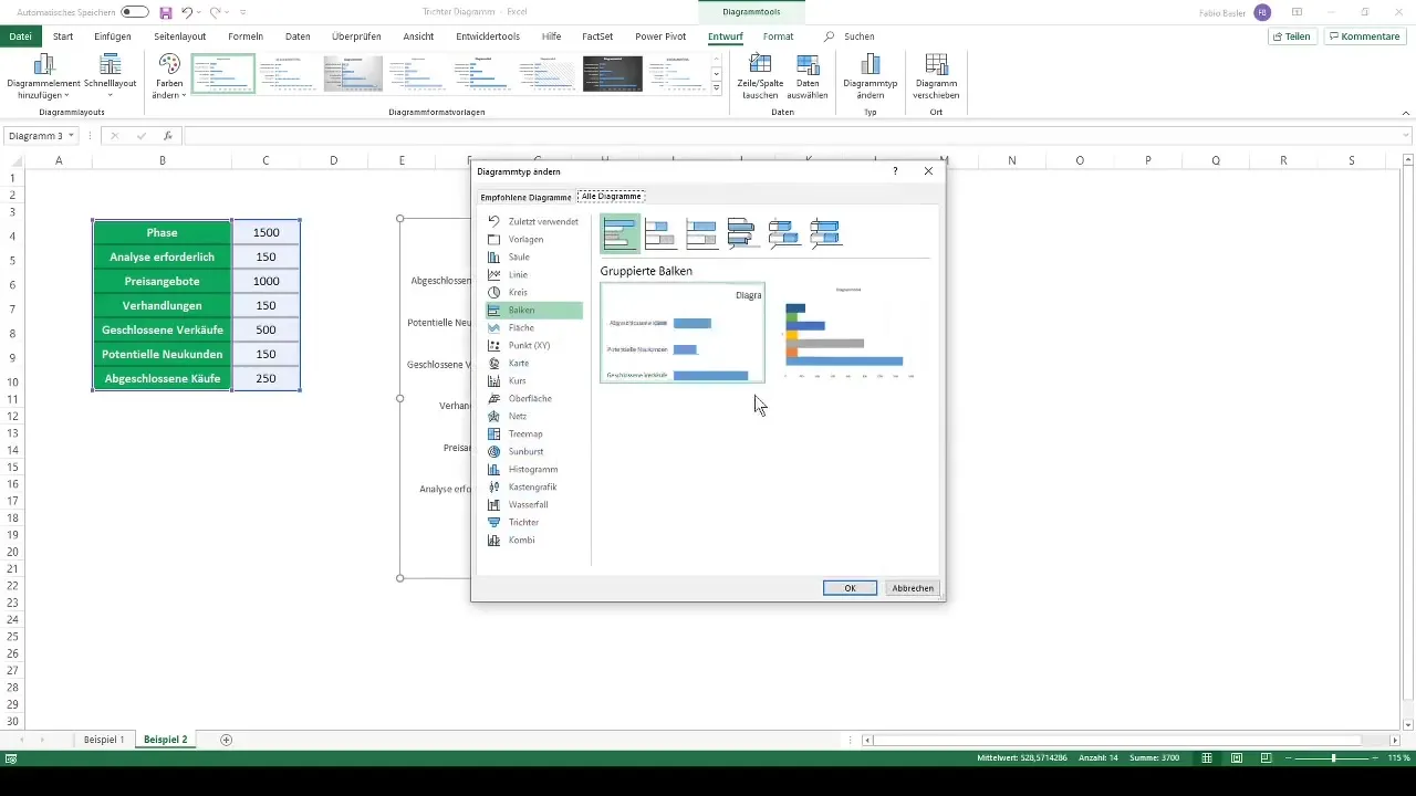 Izveidojiet piltuves diagrammu programmā Excel: Soli pa solim