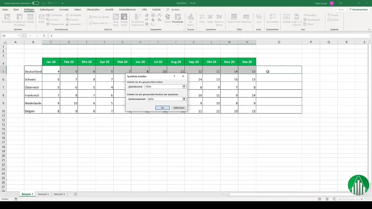 Presentar datos visualmente con sparklines en Excel