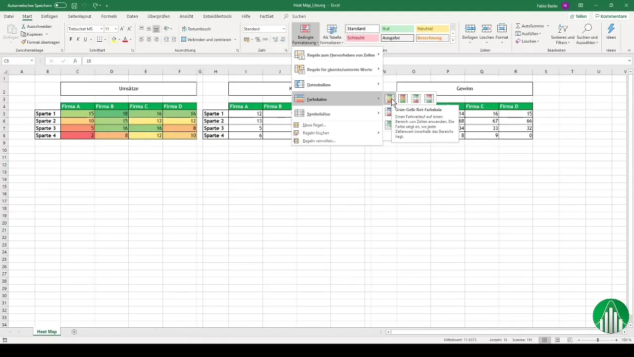 Membuat peta panas di Excel – Visualisasi data klasik