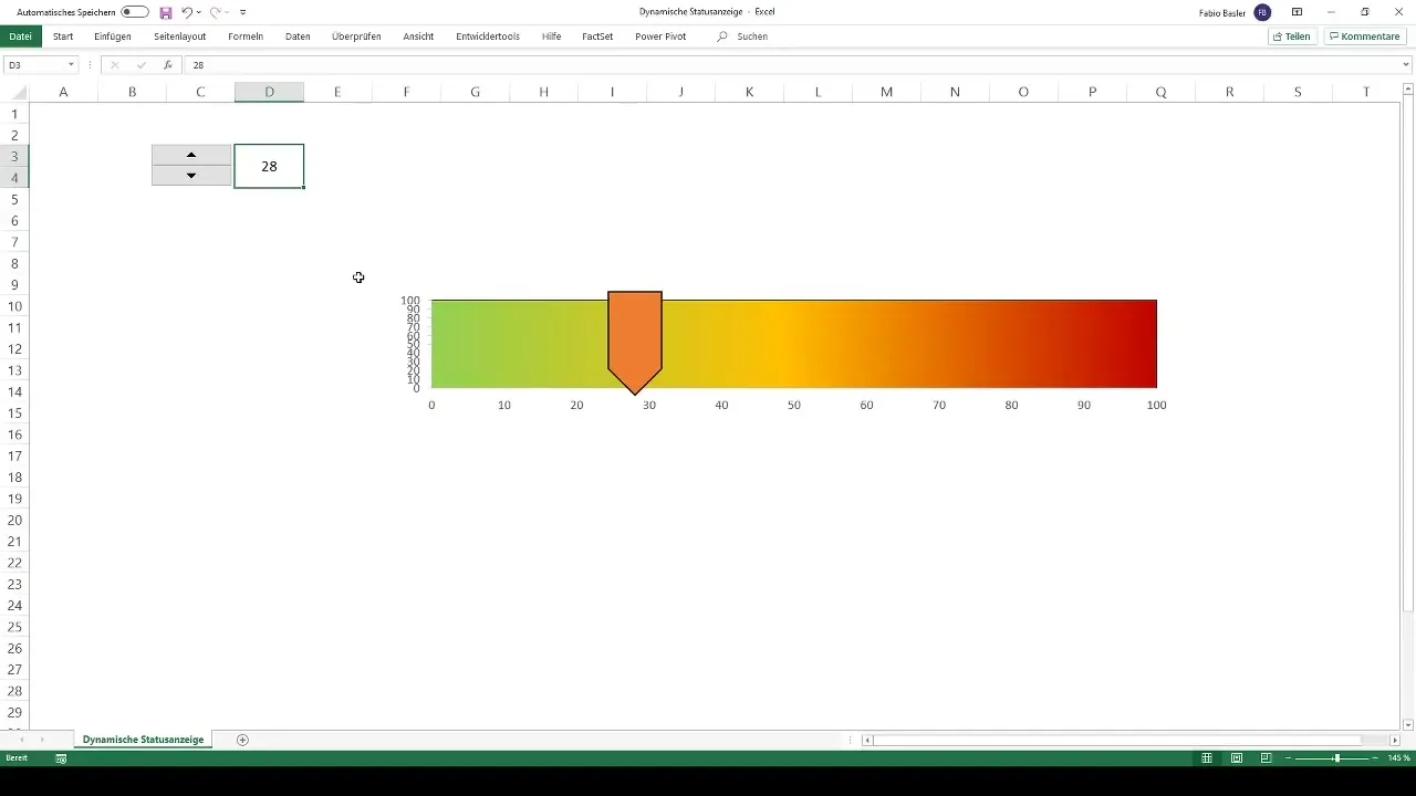 Vytvořit dynamický stavový ukazatel v programu Excel