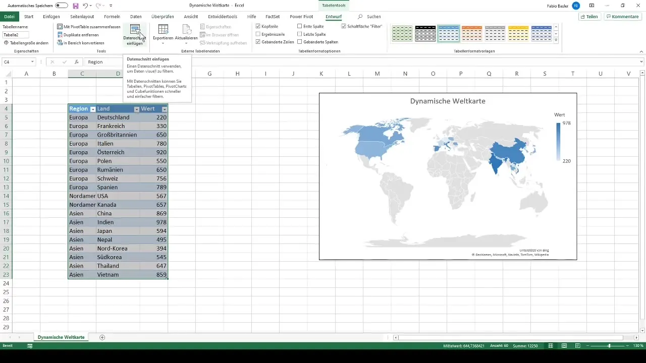 Crear un mapa mundial dinámico en Excel