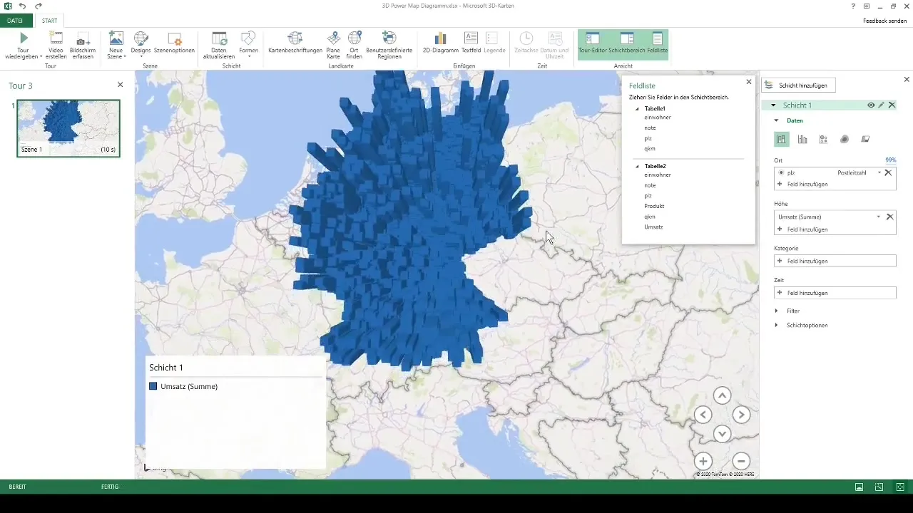 Utilizar eficazmente mapas en 3D en Excel