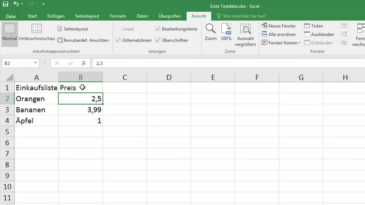 Basics of text entry and number formatting in Excel