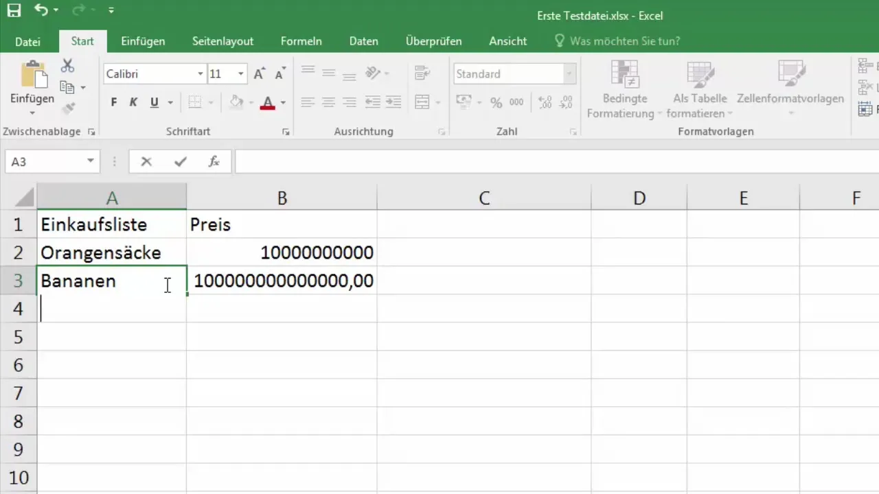 Adjust and merge cells in Excel