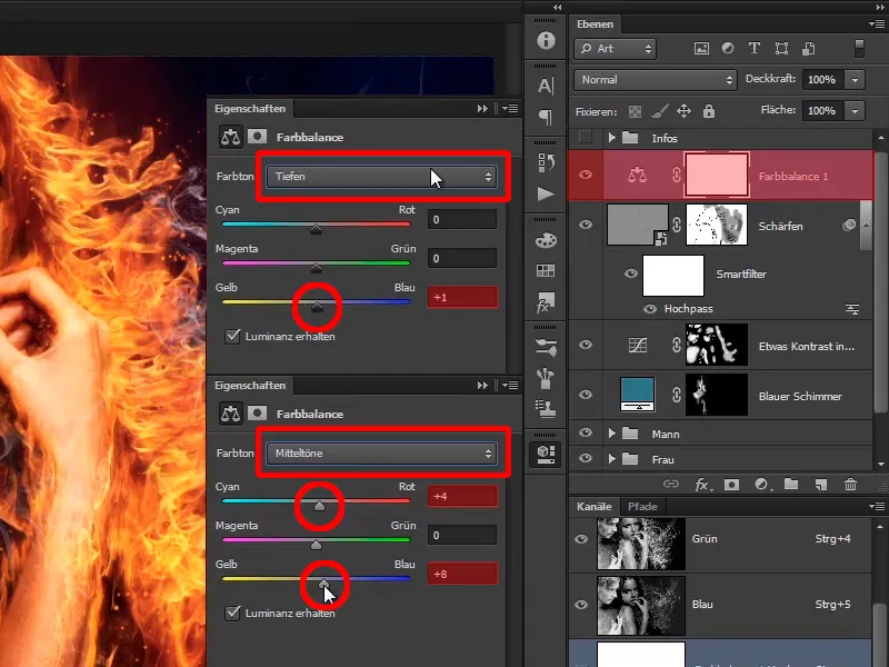 Photoshop-Composing - Api dan Es - Bagian 12: Langkah-langkah terakhir