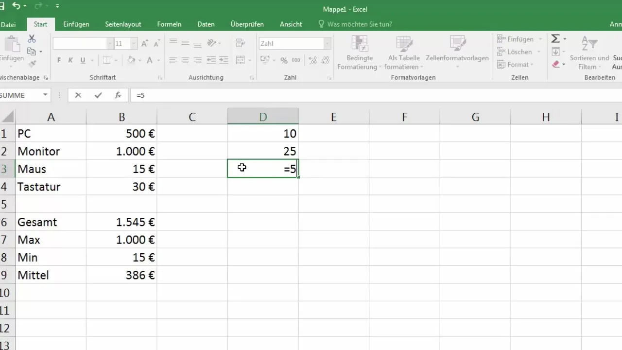 Excel'i etkili bir hesap makinesi olarak kullanın