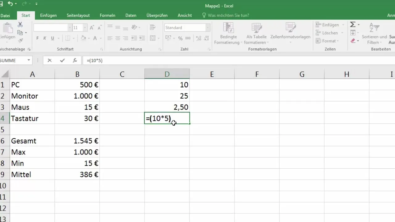 Use Excel as an effective calculator