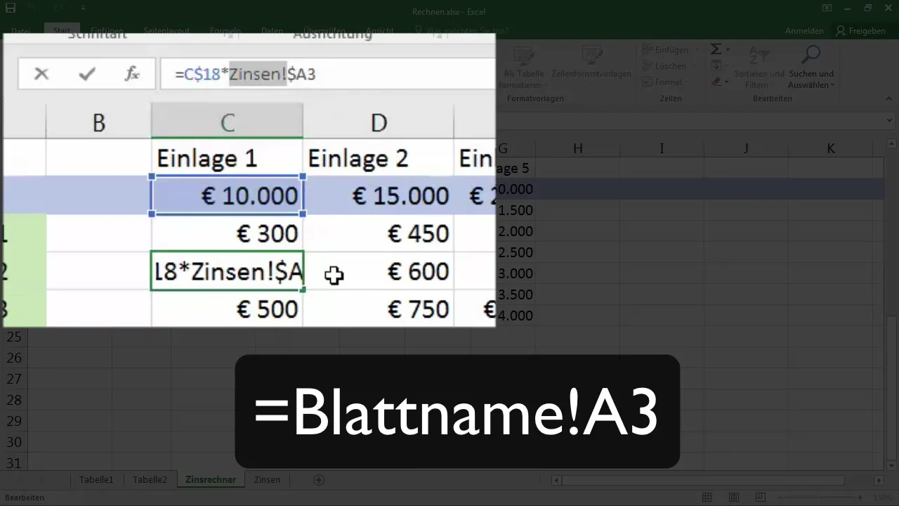 Travailler efficacement avec des références 3D dans Excel