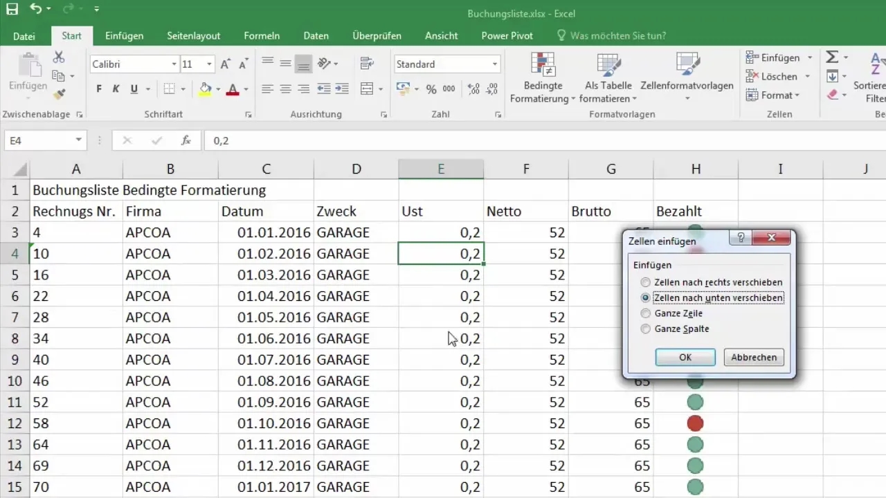 Excel'de satır ve sütun ekleyip ve silmek