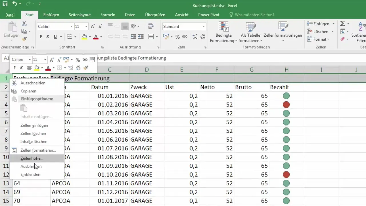 Ocultar e mostrar eficazmente colunas e linhas no Excel